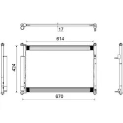 Kondensator Klimaanlage MAHLE AC 490 000S
