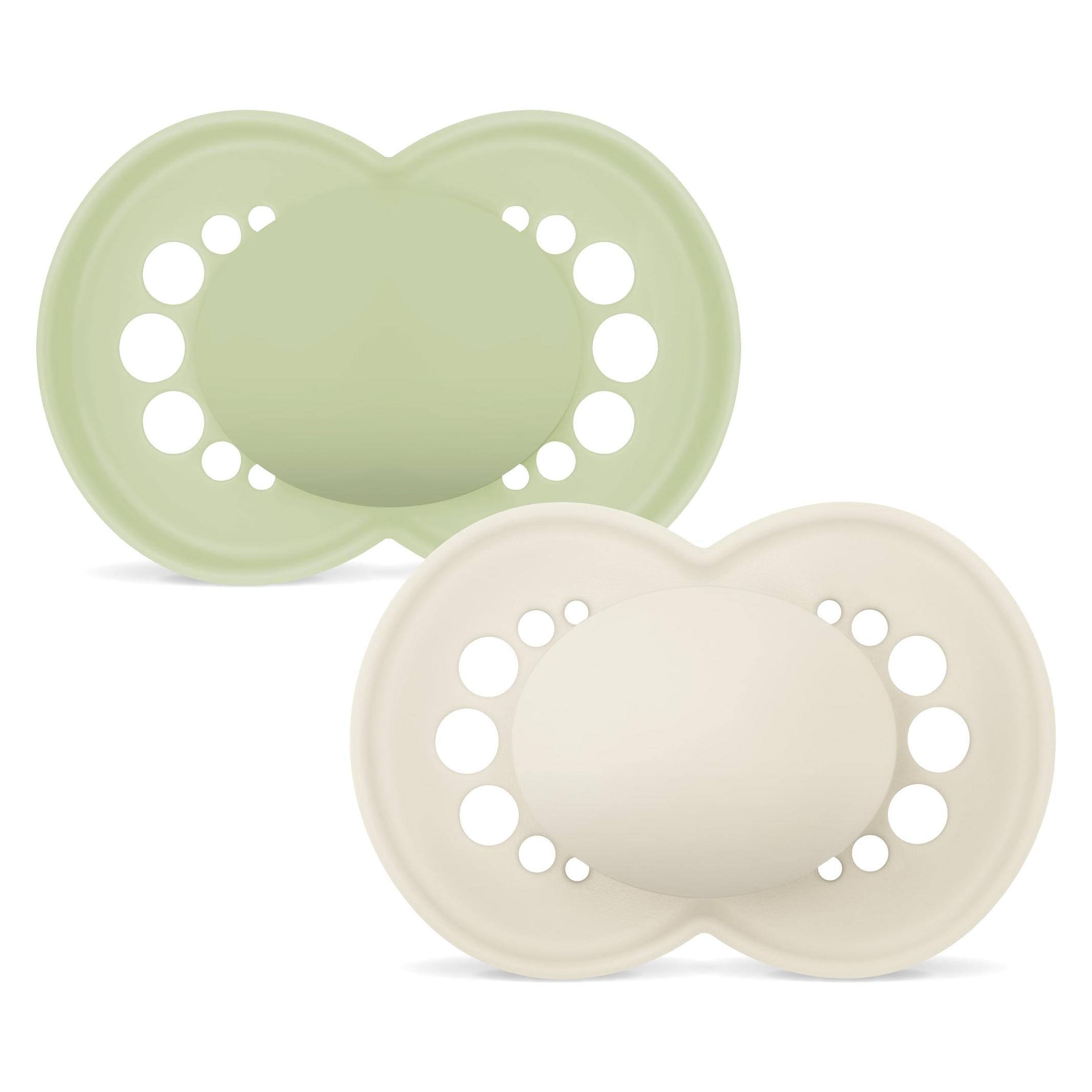 MAM - Orig Silk Pacifier 2-Pack - Green - 16-36 months (2x, 16 - 36 Monate) (4115558)