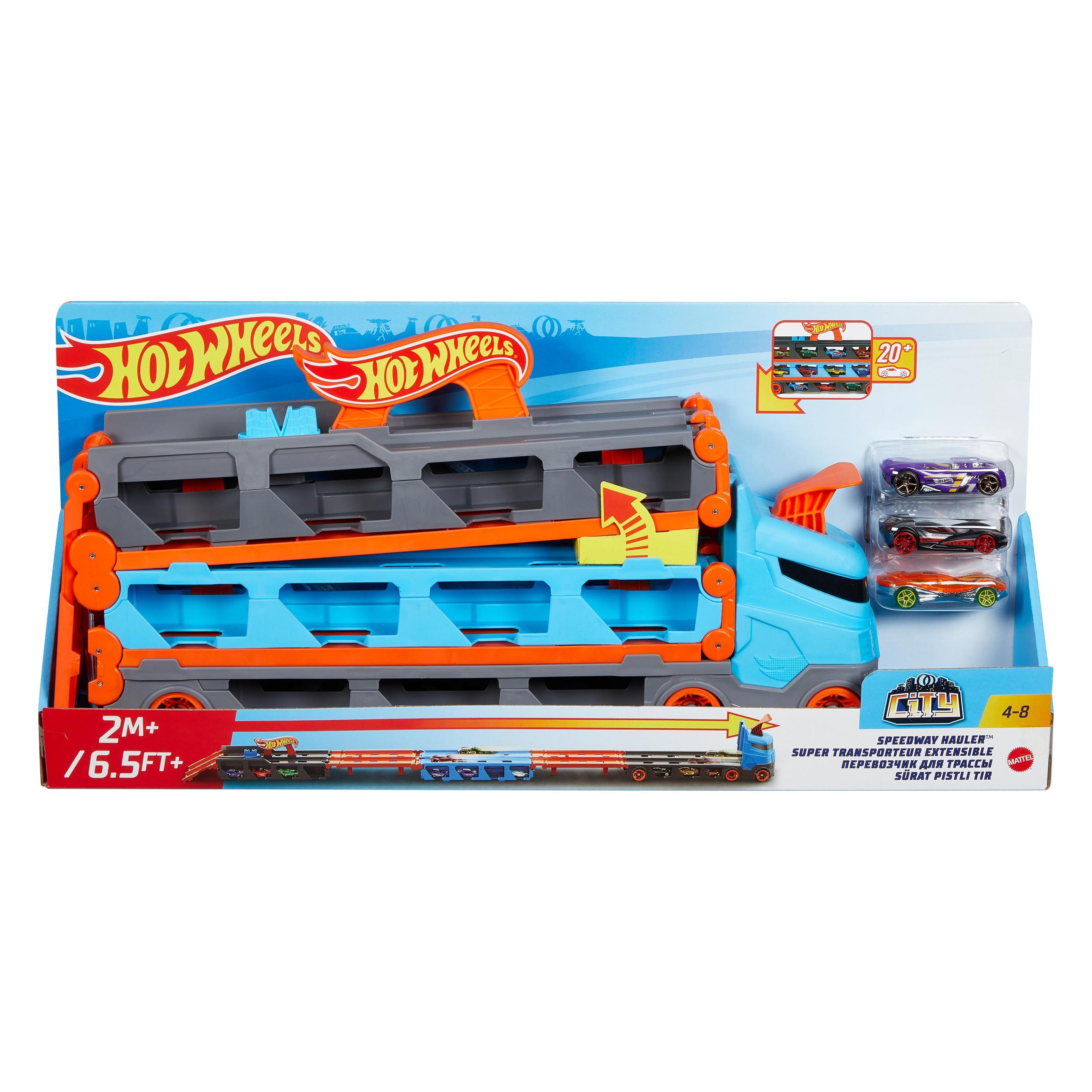 Hot Wheels 2-in-1 Rennbahn-Transporter (GVG37)