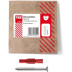 TOX TRI 6/36 Dübel-Schrauben Set 6 x 36 mm, 6 St.