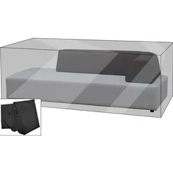 OUTFLEXX Premium Abdeckhaube für Lounge-Element, z.B. Maui Lounge, 107x212x65cm, wasserbeständig, schwarz