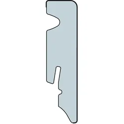 KWG  L-2429 Graueiche Designervinyl-Steckfußleiste 220x5,8x1,5 cm MDF