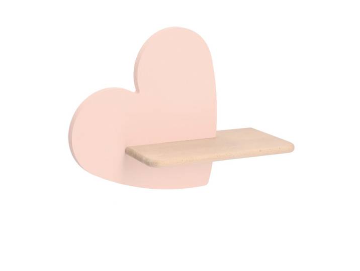 Kinderwandleuchte Heart, Pink, Holz, Metall, Eiche, herzförmig, 12x26x36 cm, RoHS, Europäischer Sicherheitsstandard, einfach zu transportieren, Lampen & Leuchten, Innenbeleuchtung, Kinderzimmerlampen, Kinderwandleuchten