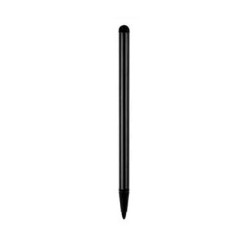 Neutral 2-in-1-Touchpen (Stift und Präzisionszeiger), kapazitive, Metall, schwarz, für iPad und Tablet (41940520)