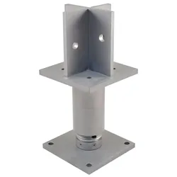 PITZL Pfostenträger PTP plus Verstellbare Ausführung "CE", Verstellbereich 190 - 260 mm, zinip
