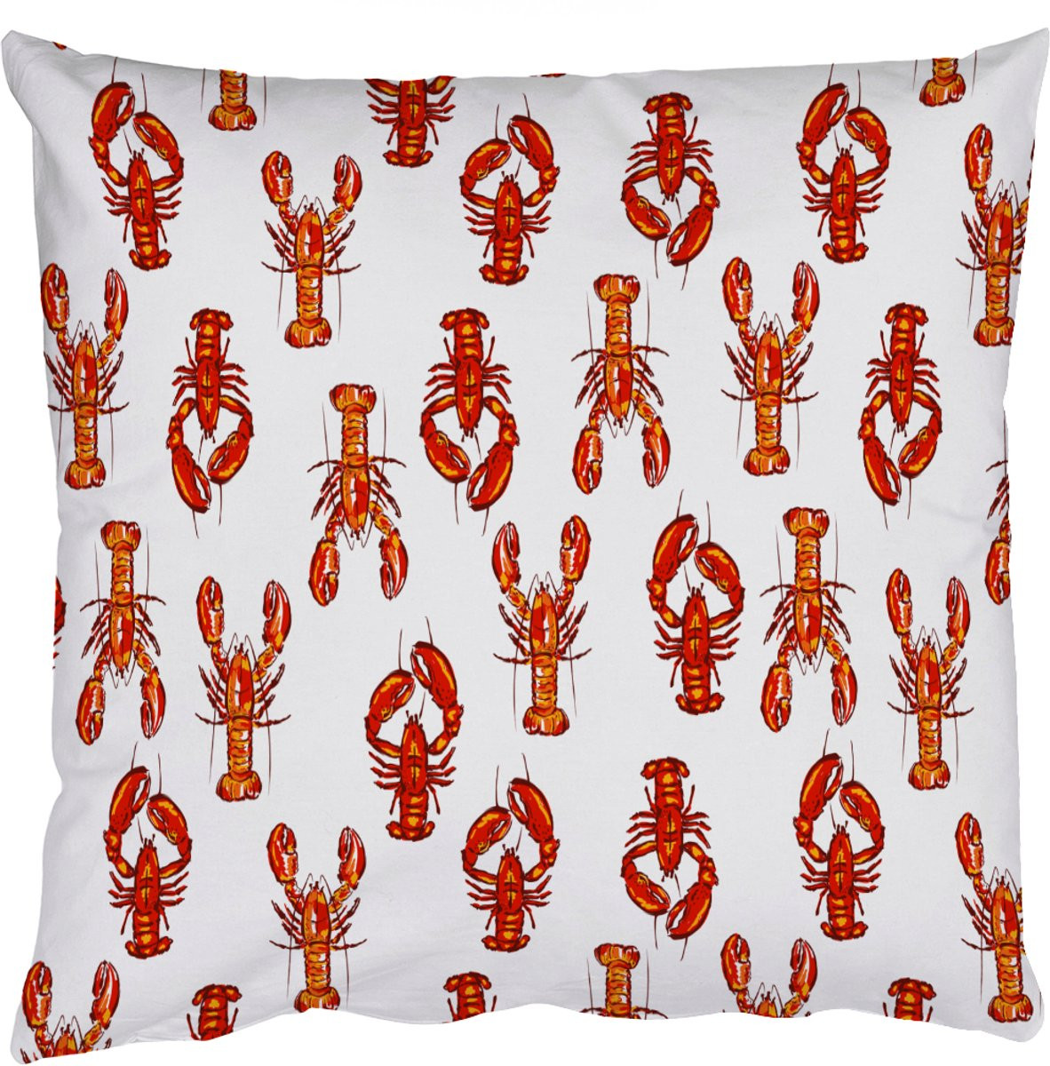 PillowMonkey Sierkussen Kreeft Rood Oranje 40 x 40 cm