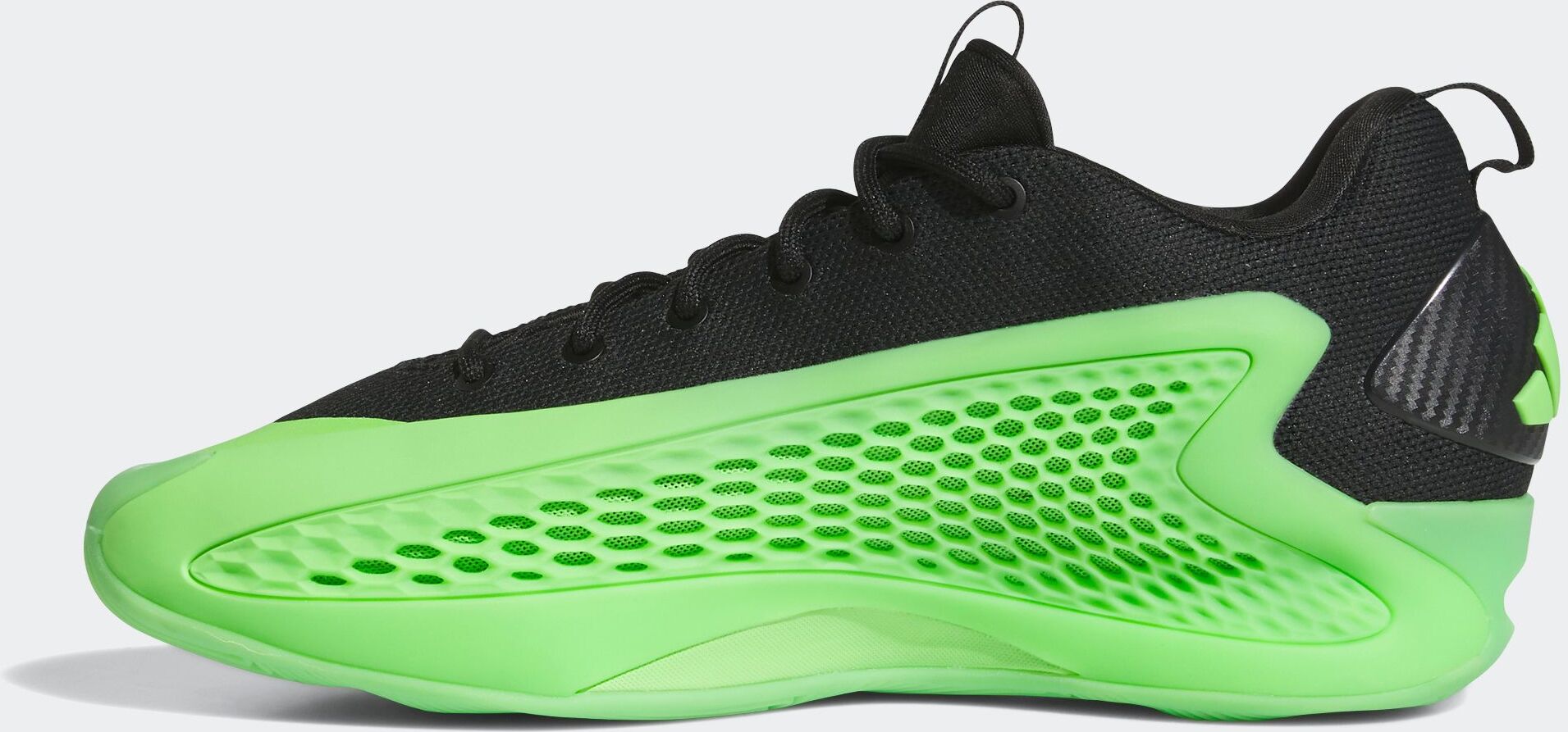Basketballschuh ADIDAS PERFORMANCE "ANTHONY EDWARDS 1 LOW", Gr. 42,5, schwarz (lucid lime, aurora ink, core schwarz), Synthetik, Textil, Schuhe Basketballschuh, Anthony Edwards lucid lime, aurora ink, core schwarz 42,5