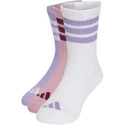 3er Pack adidas 3-Streifen Cushioned Sportswear Crew Retro Socken Kinder KQ9222 - magic lilac/white/magic mauve 22-24