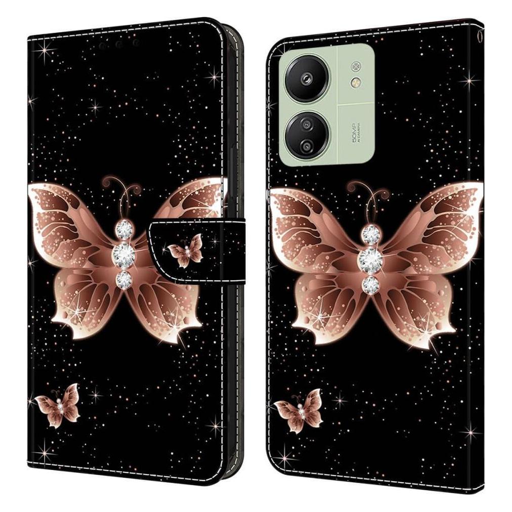 Cover-Discount Xiaomi Poco C65 / Redmi 13C - 3D-Effekt Etui Diamond Butterfly (Xiaomi Poco C65, Xiaomi Redmi 13C) (660171407N)