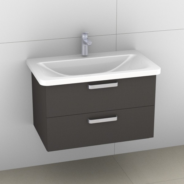 Artiqua 412 Waschtischunterschrank für Tonic II K0879 Stahlgrau, 412-WU2L-I50-7142-88 412-WU2L-I50-7142-88