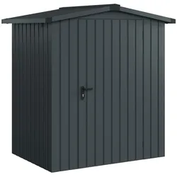Hörmann Ecostar Metall-Gerätehaus "Euroline Trend" mit Satteldach ESD 1,anthrazitgrau,166 x 118 cm