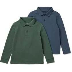 Tchibo - 2 Kinder-Poloshirts aus Baumwoll-Piqué - Baby - Gr. 86/92 - dunkelblau