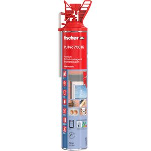 Fischer Bauschaum 53080, B2, 1K, Premium PU Pro 750, mit Adapter, schall- und wärmedämmend, 750 ml
