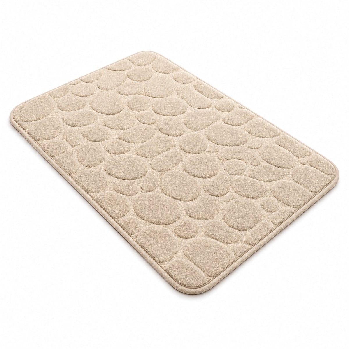 PolkaHome Badmat Kameel - Zachte Traagschuim Douchemat met Antislip - 60 x 40 cm