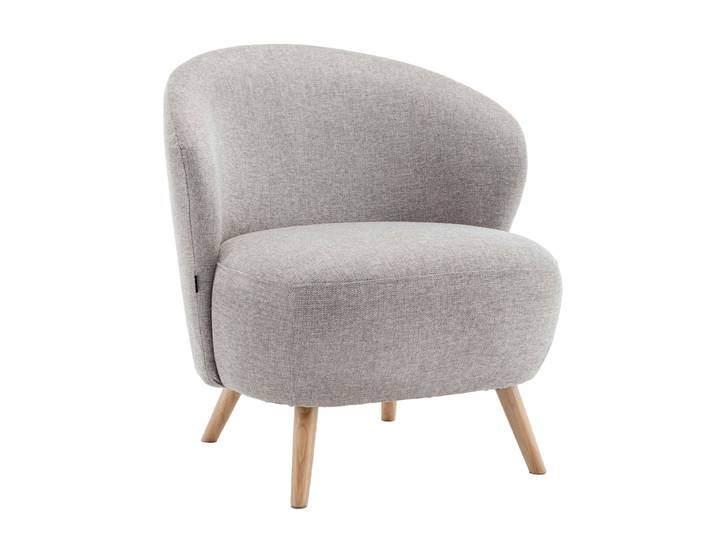 Oviala - Fauteuil relax en tissu et bois