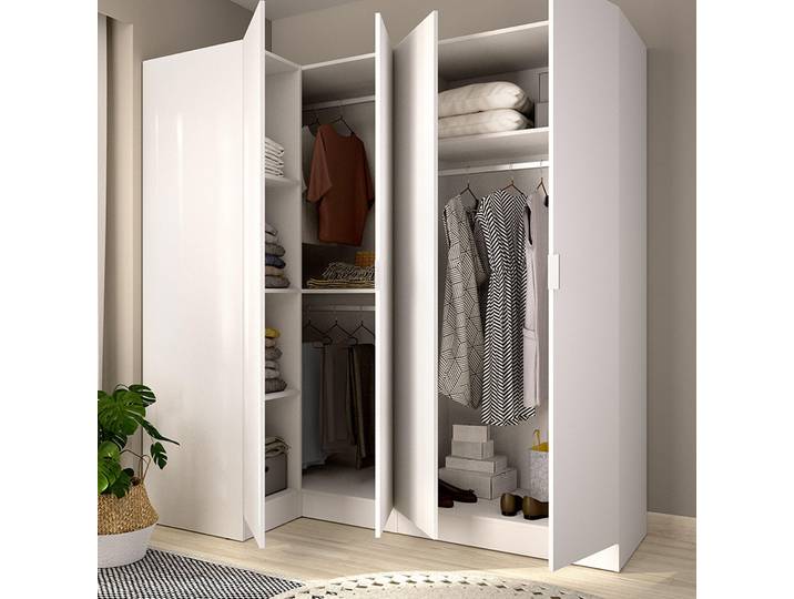 Woodbury - Garde-robe Grande\, 91x184h cm Blanc\, Modulable