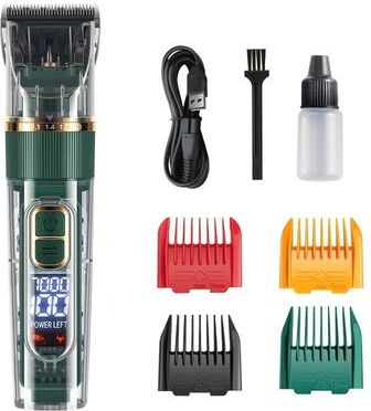 Uplift Picks Professional Rechargeable Pet Clipper Dog And Cat Grooming Trimmer With Display green (basic Model)