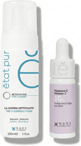 Etat Pur Routine Proage Antimacchie Siero Viso Vitamina C 10% 15 ml + Mousse Detergente Viso 150 ml