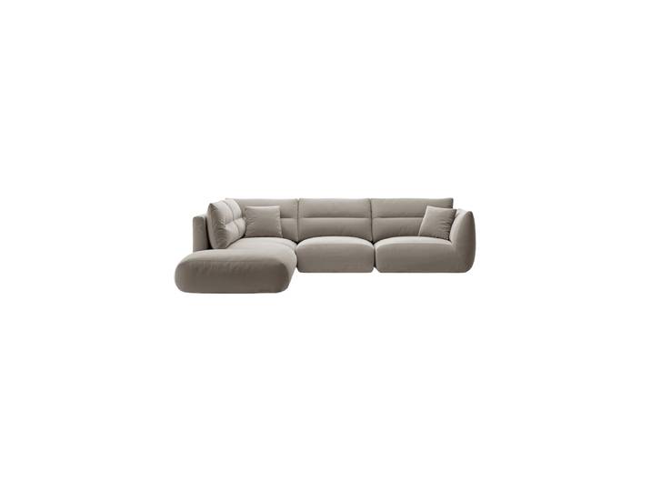 7-Sitzer Design Ecksofa „Maurie“ Samt warmes Grau CXL by Christian Lacroix
