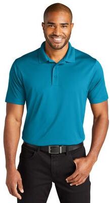 Port Authority K863 C-FREE Performance Polo Shirt in Parcel Blue size XL   Recycled Polyester