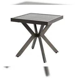 STILVORA Outdoor-Beistelltisch Aluminium dunkelgrau 45x45x47 cm, wetterfest