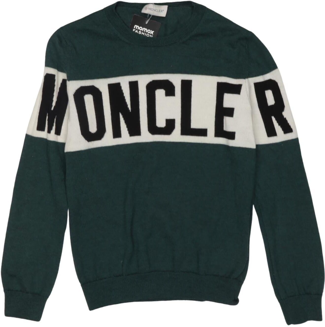 Moncler Jungen Pullover, Grün, Gr. EU 140, Schurwolle - Second Hand
