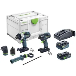 Festool, Bohrmaschine + Akkuschrauber, TID 18 5,0/4,0-Set TPC 18/4 (Schlagbohrschrauber, Schlagschrauber)