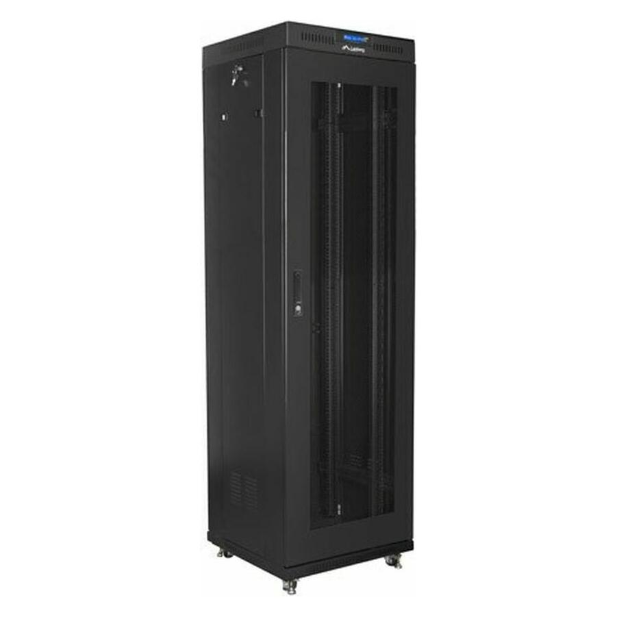 Lanberg EINBAUSCHRANK RACK STEHEN 19" 42HE 600X600 SCHWARZ PERFORIERTE TÜR LCD (FLAT PACK) V2 (42 HE, 19 Zoll Rack) (01664223)