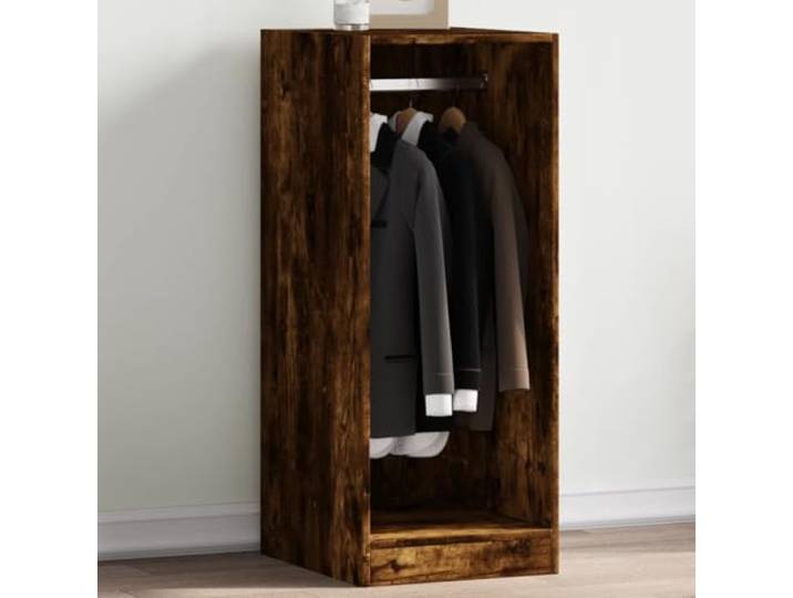 smnyxs Kleiderschrank, Raucheiche, 48 x 41 x 102 cm, Holz Glatte Oberfläche, feuchtigkeitsbeständig, Aufhängestange, Wandbefestigung inklusive, täglicher Gebrauch