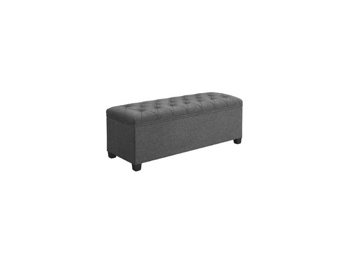 Sitztruhe SONGMICS Ottomane mit Stauraum 110 x 40 cm , grau (dunkelgrau), B:110cm H:40cm T:40cm, MDF, Stahl, Sitzbänke, Sitztruhe