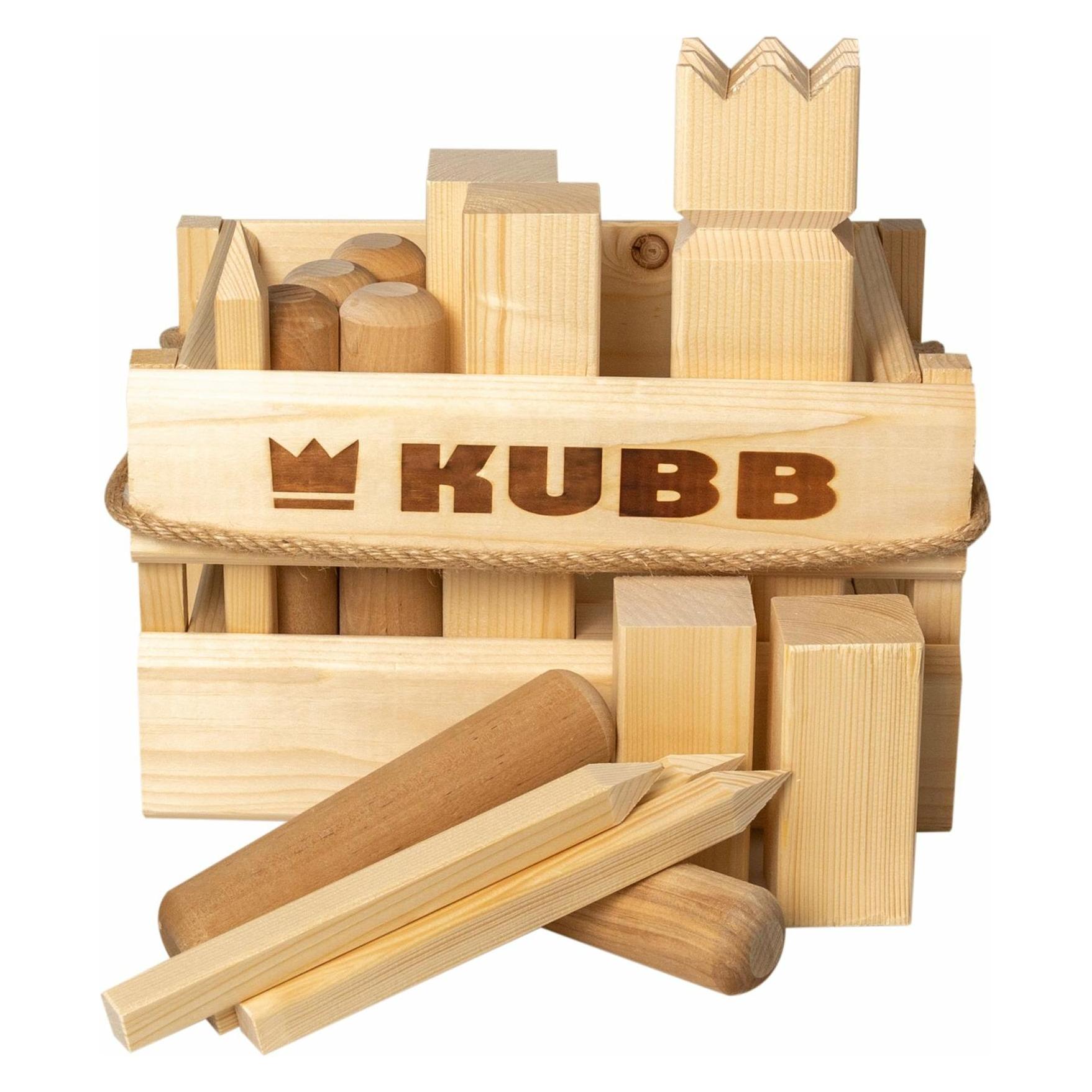 Selecta Spielzeug KUBB Vikings Spiel in der Holzkiste (2 - 6 Spieler) (56388)
