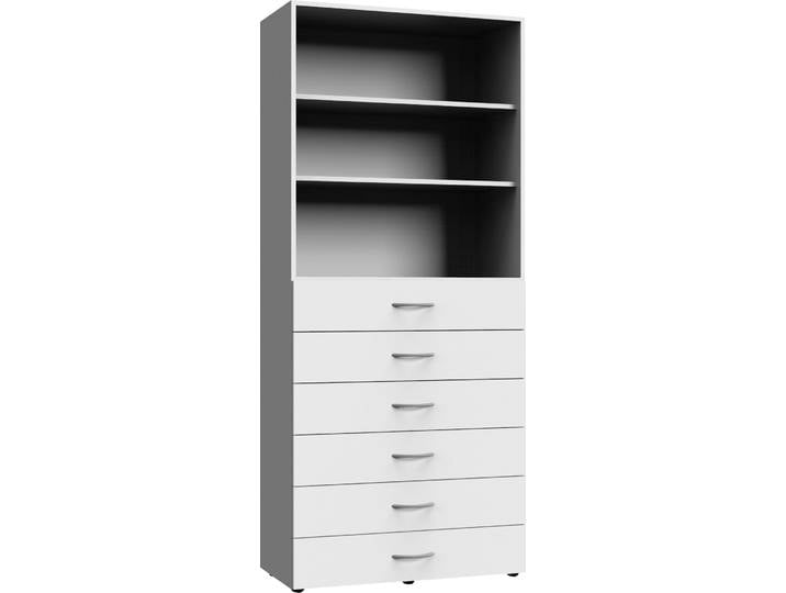 Standregal WIMEX Multiraumkonzept , weiß, B:80cm H:185cm T:40cm, Holzwerkstoff, Regale, Standregal, planbar und erweiterbar