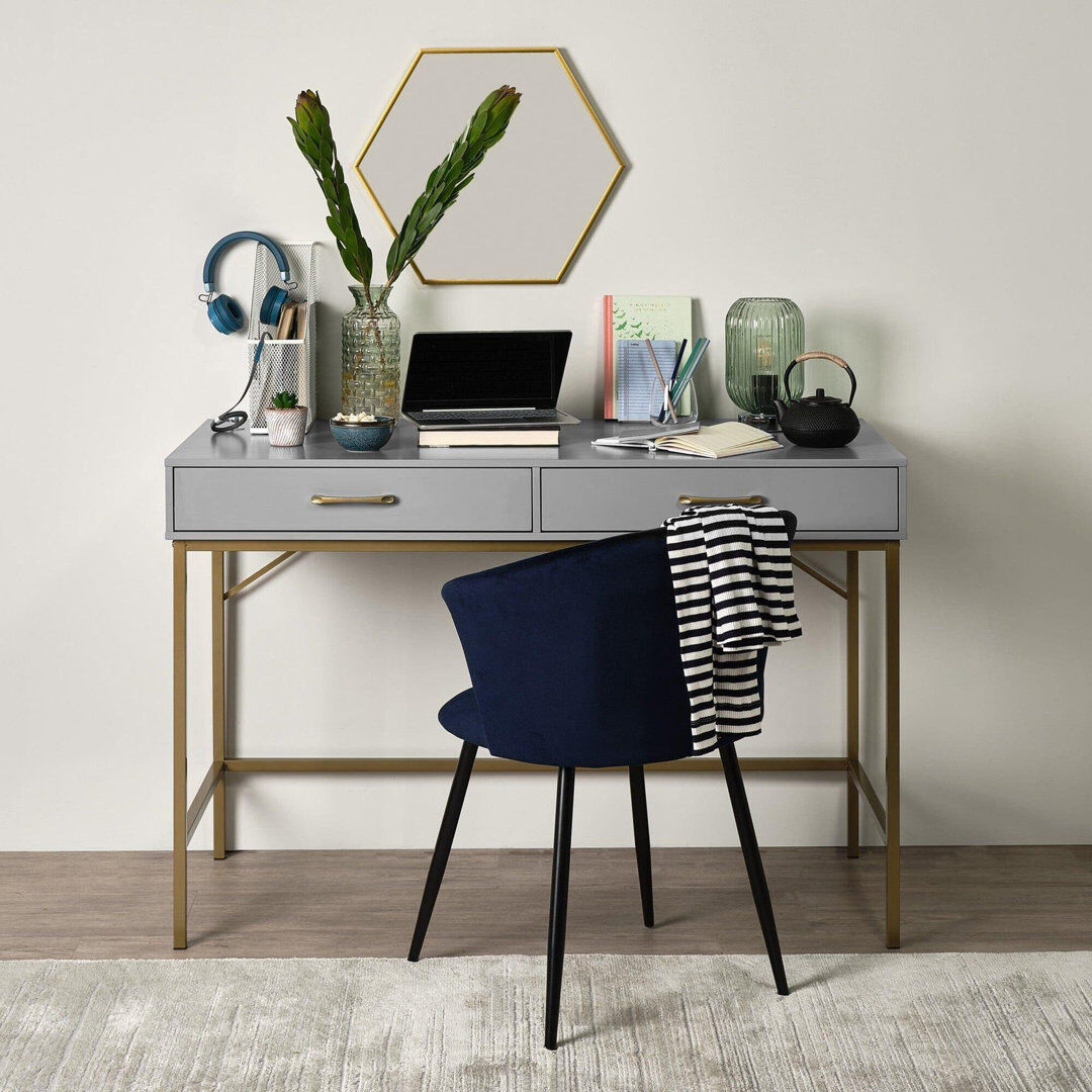 Fairmont Park Agna Dressing Table Grey 80cm H X 120cm W X 55cm D