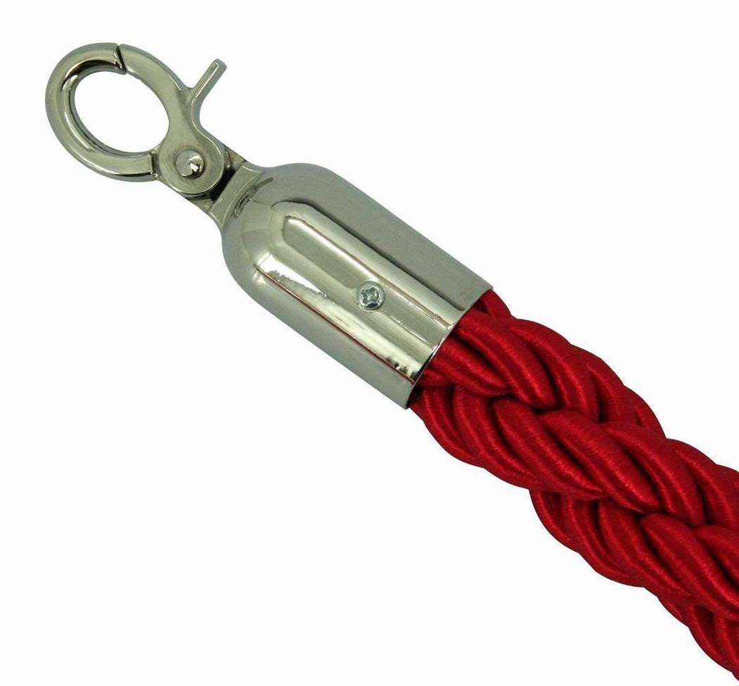 Dripio Afsluitkabel rood/chroom met haken, 1,5 meter