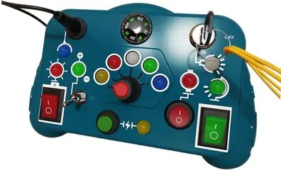 Multisell Products Hub Busy Board LED Lights Switch Sensory Montessori Puzzle Toy For Toddlers Early Learning Electric Puzzle Gift For Kids green