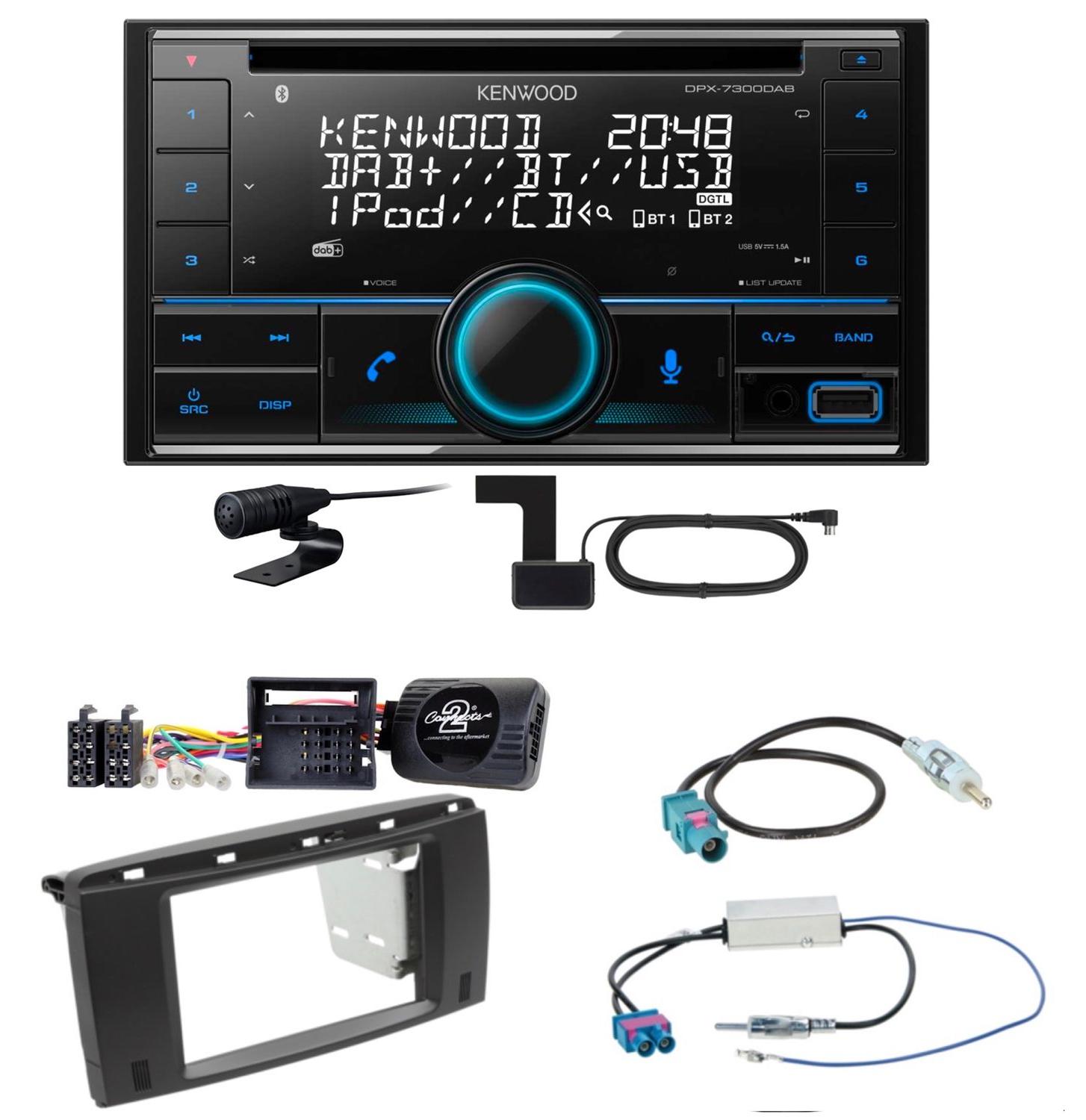 Kenwood DPX-7300DAB Bluetooth Digitalradio USB CD Einbauset für Mercedes R W251
