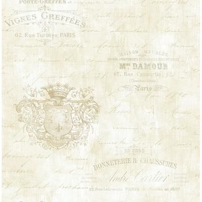 Seabrook Designs Charleston Labels Unpasted Wallpaper
