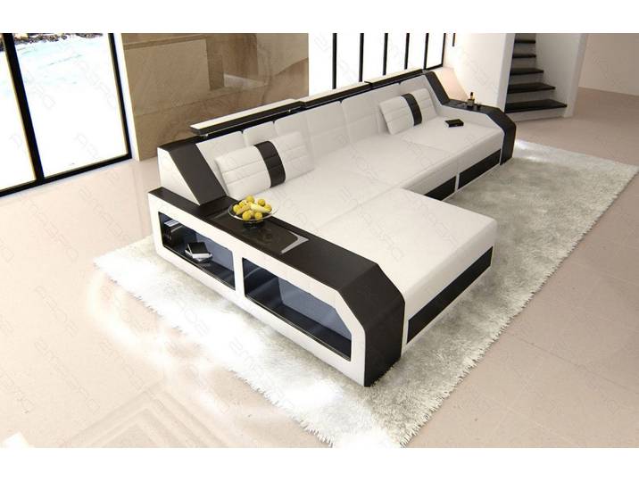 Couch Arezzo L-Form in Leder