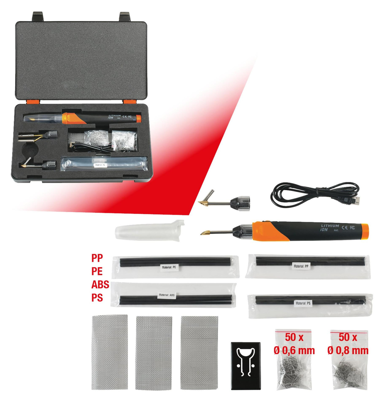 KS Tools 150.1010 Set voor het repareren van kunststof