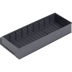 Alutec 66032 Sichtlagerkasten stapelbar (L x B x H) 500 x 183 x 81 mm Dunkelgrau 1 St.