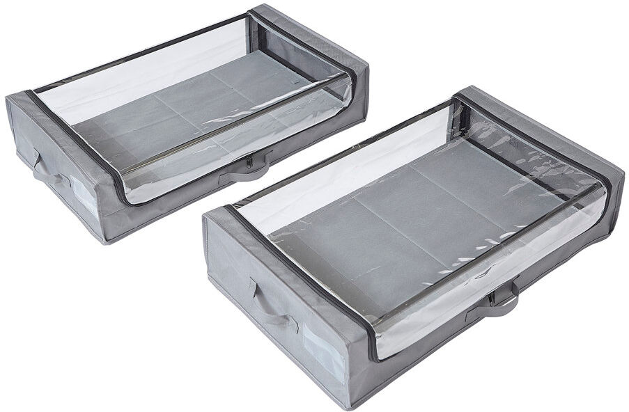 Liberty House Toys Underbed Storage Cart with Wheels (Pack of 2) Gray 37L