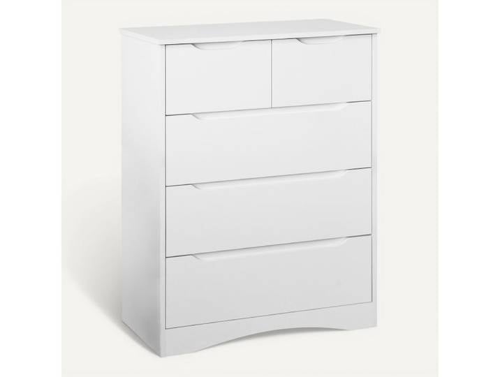 Commode 5 tiroirs MAYANE blanc