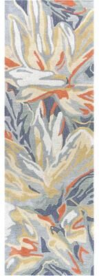 Alora Decor Lapis Floral Beige/Gray Hand-tufted Wool Blend Rug