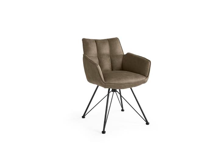 Stuhl Frisco Taupe Mikrofaser