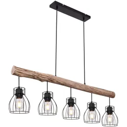 LED Hängeleuchte Hängelampe Pendelleuchte Metall schwarz Gitter L 140 cm