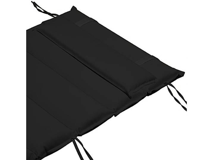 Detex Kussen Ligstoel Ligbed Waterafstotend Incl. Hoofdkussen Tuinkussen Ligbedkussen Sauna Tuin 177x58x7cm Antraciet