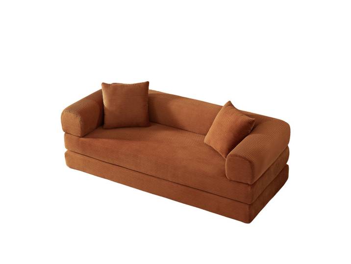 ComfortXL Schlafsofa De-34902 Tatami-Stil mit Bettfunktion Terrakotta, Terracotta, 89x59x195 cm, Babymöbel & Kindermöbel, Kinderzimmer & Jugendzimmer, Schlafsofas