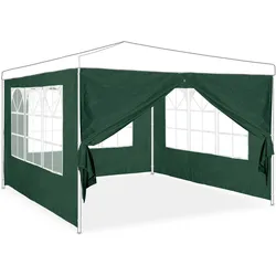 Relaxdays, Pavillon Zubehör, 4x Pavillon-Seitenwand (300 cm, 0.10 cm)