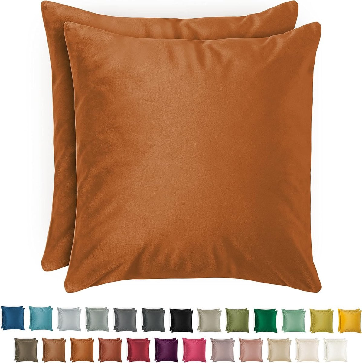 Set van 2 Fluwelen Kussenslopen 60x60 cm - Zachte Kussenhoezen voor Decoratie