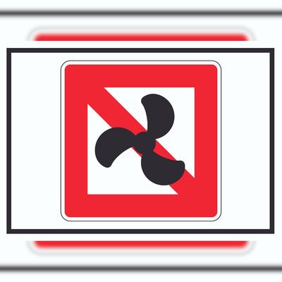 HB-Druck Keine Motorboote Symbol Fahrverbot für Fahrzeuge mit Motor A0 (841x1189mm)